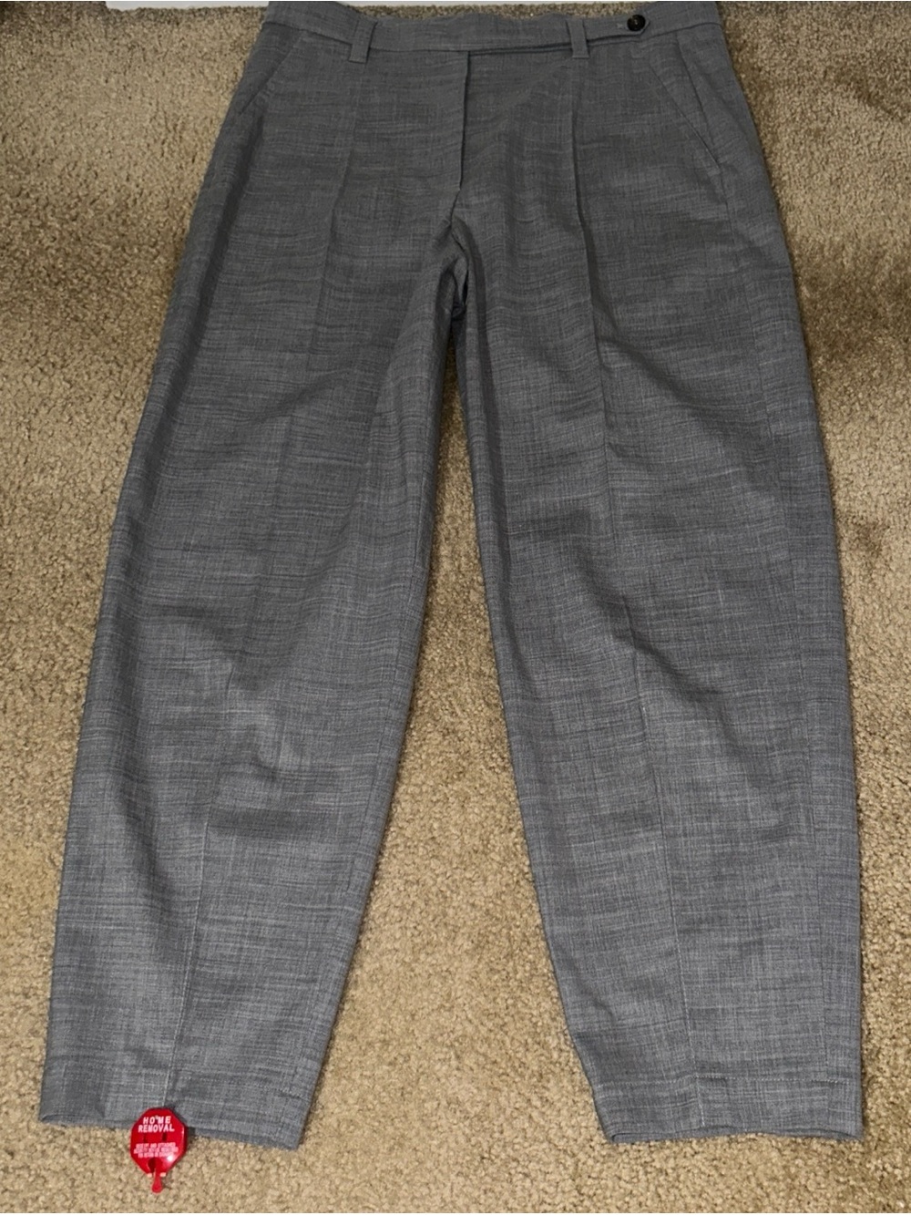 Brunello Cucinelli Controllo V Women’s Light Gray Wool Trousers Pants Size 10